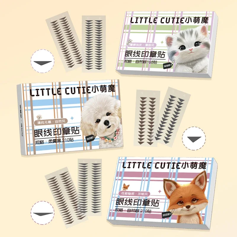 168/210Pcs 아이라이너 씰 스티커 방수 땀 방지 피팅 부은 눈 블리스터 조정 눈 아이라이너 패치