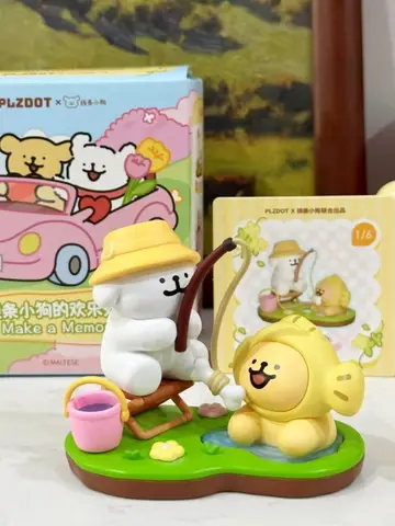 Maltese‌ Happy Outing Series Blind Box Cute Figurine Peripheral Desktop Collectible Ornaments Girl Birthday Gift