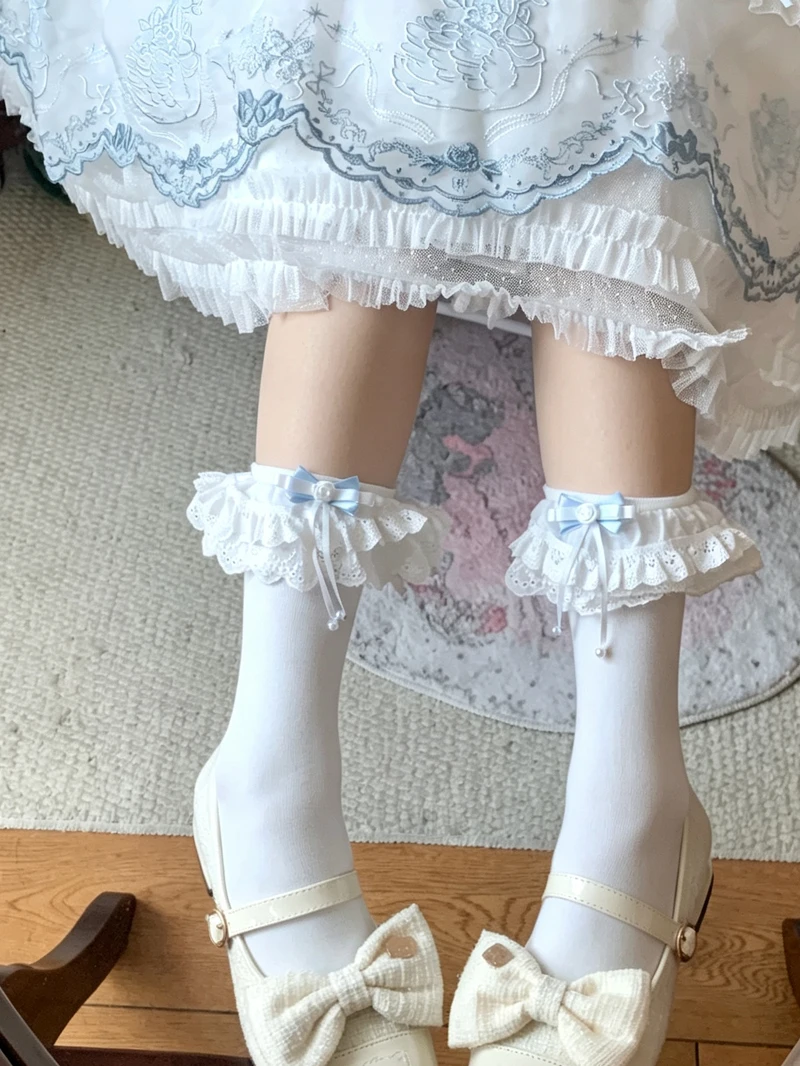 meias-femininas-lolita-ballet-girl-com-laco-de-flor-rosa-acabamento-em-renda-de-algodao-absorventes-de-umidade-para-uso-diario-espessura-regular