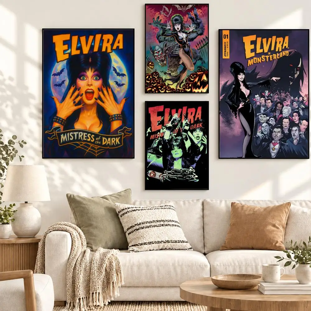 Elvira Mistress of the Dark Gothic Horror TV Host Style Poster Decorative art prints for the home, holiday gifts, unframed