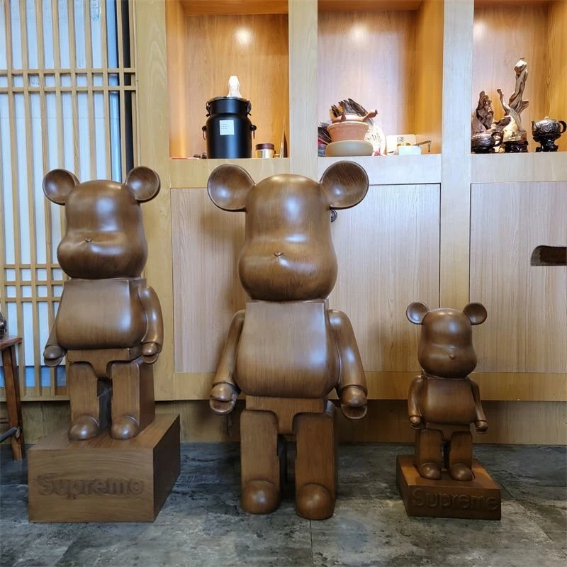 Internet celebrity violent bear ornaments piggy bank family new Chinese villa living room TV cabinet floor ornaments