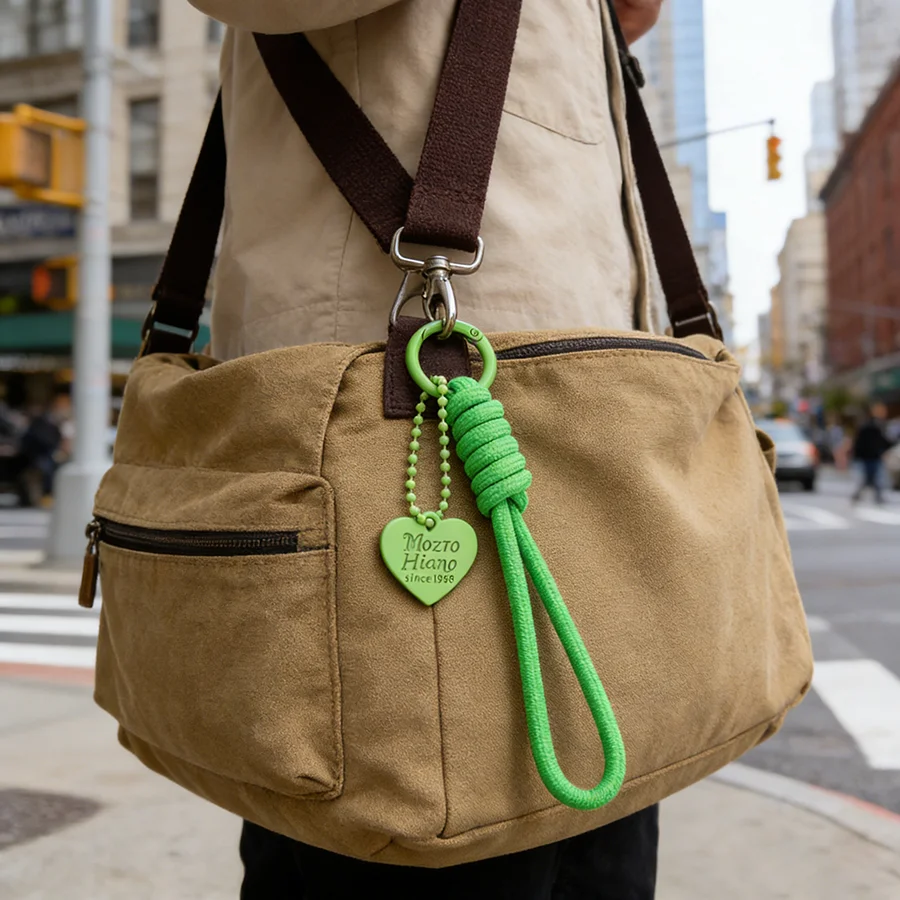 Handgefertigter Paracord-Anhänger, Schlüsselanhänger, Unisex, Herz, bunt, für Rucksack, Autoschlüssel, tragbare Dekoration, Sport, Freizeit, Paar-Accessoires