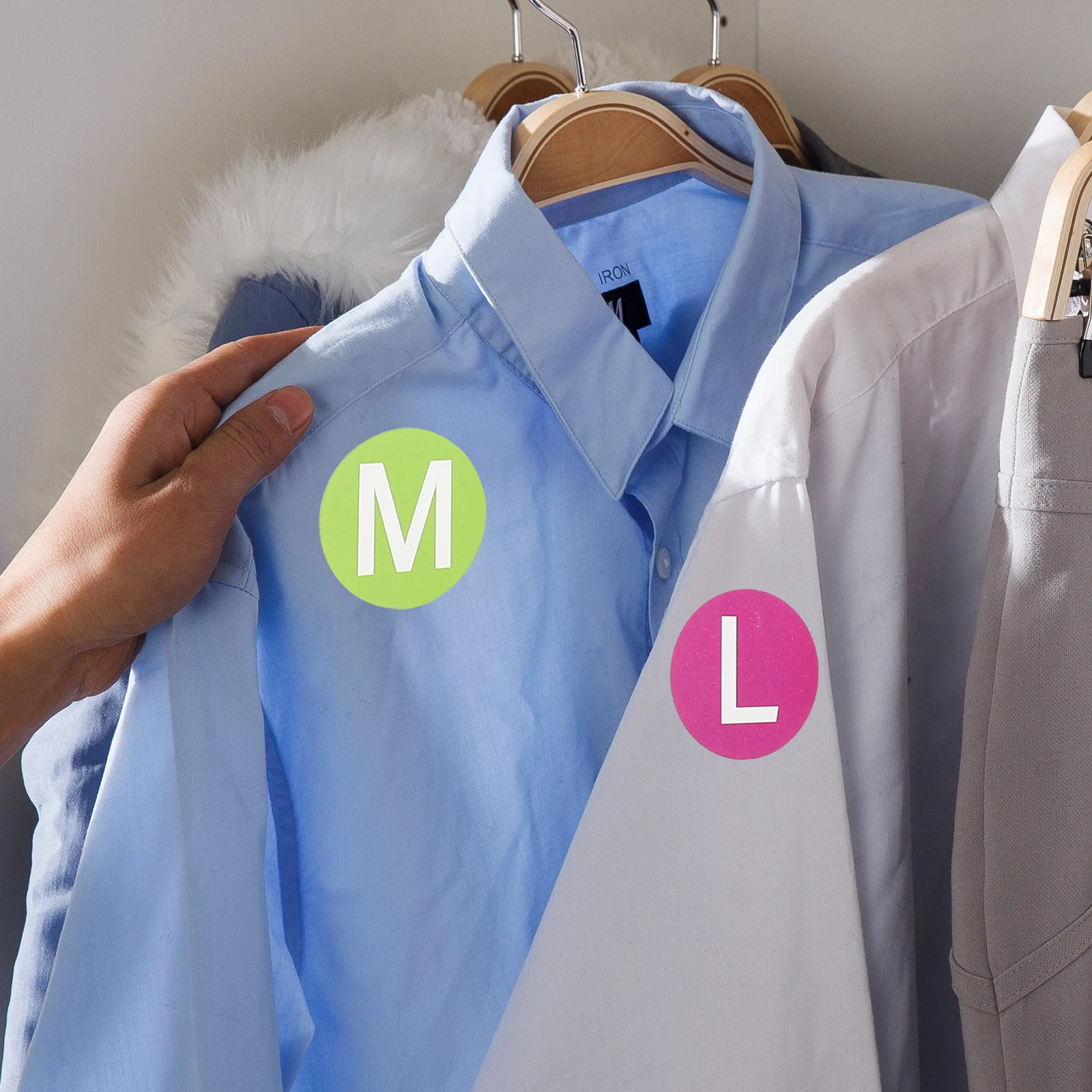 

Size Label Clothes Sticker Labels Clothing Marking Stickers Sizes for Shirt Round
