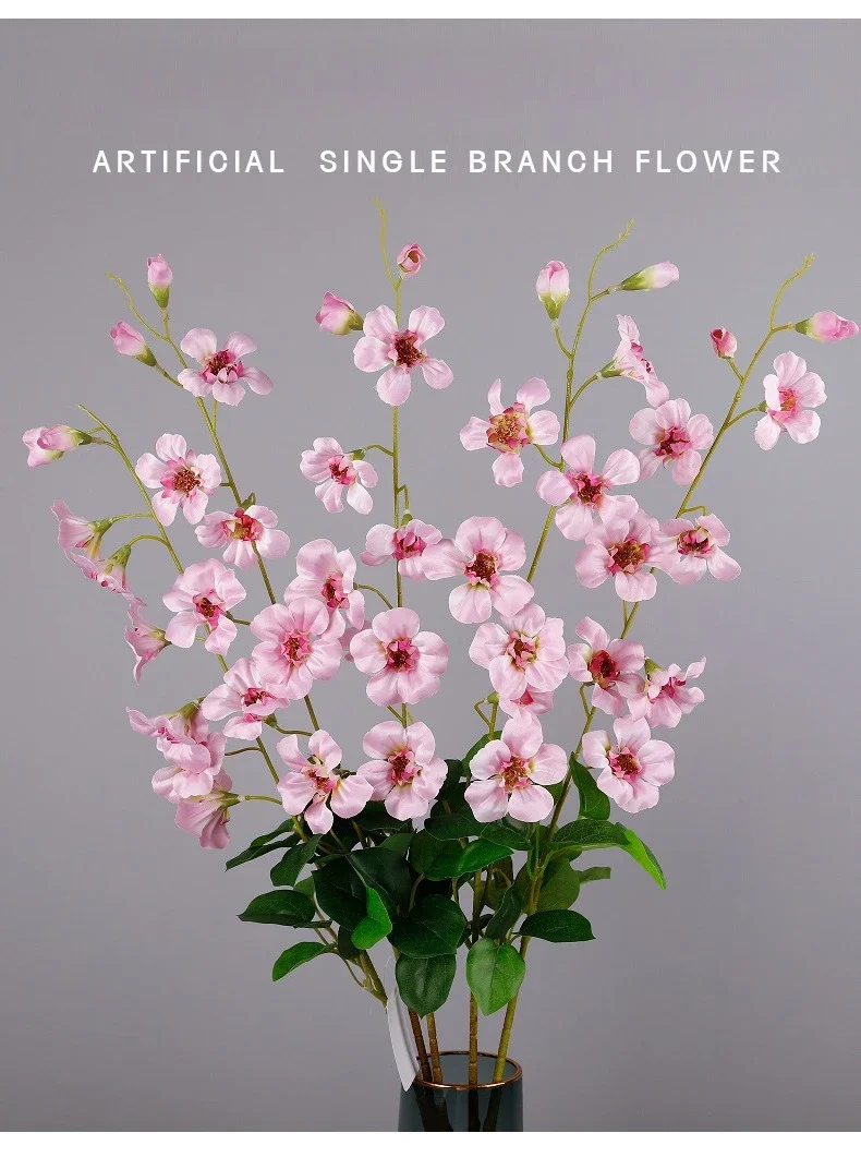 10 Stück künstliche Trompetenblumenranken aus Seide, rosa Trompetenblumenranken, künstliche Blumen für Hochzeits- und Saaldekoration – Detail 1