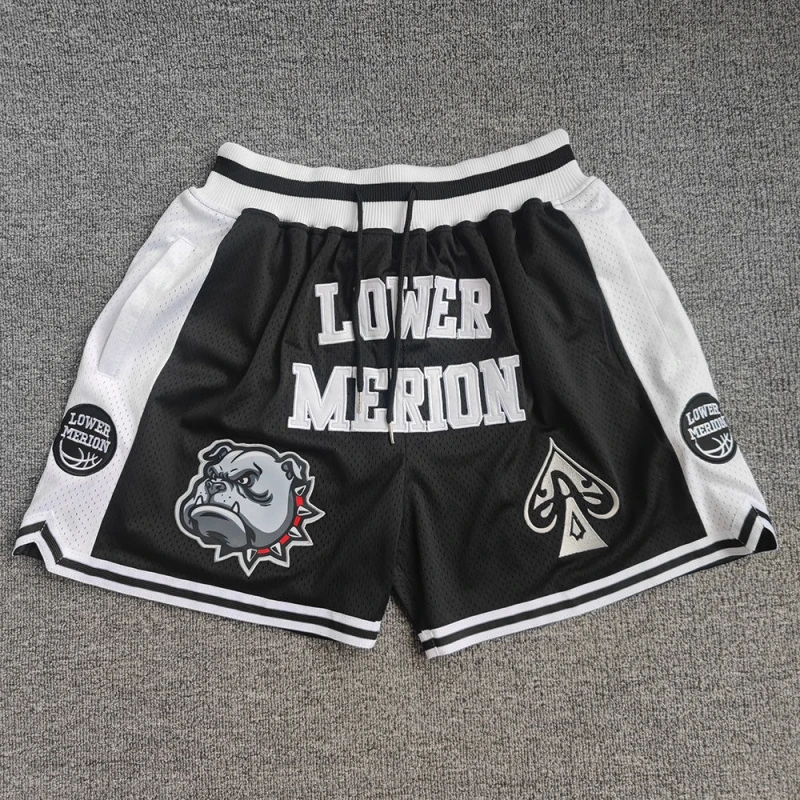 

Basketball Shorts Oversize Men Women Lower Merion High School Embroidery Bryant Street Style Hip Hop Pocket Sport Training Pants