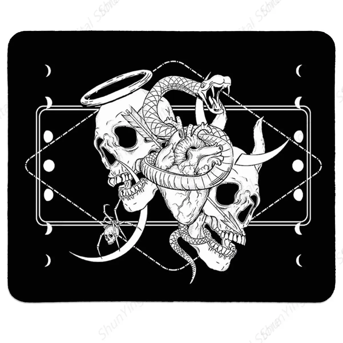 

Gothic Anti Slip Mouse Pad Mysterious Mouse Pad Office Desk Gaming Work Mouse Pad As A Gift For Tarot Card Enthusiasts 25*30cm