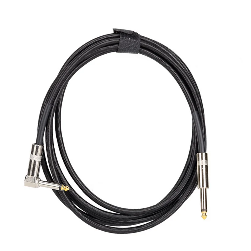 Guitar Cord Noise Free Acoustic Guitar Cable Electric Instrument Bass Connection Cord Right Angle Guitar Cable Braided Guitar