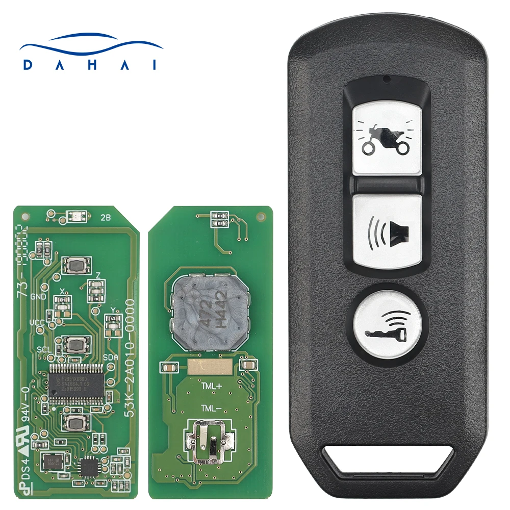 dahai Honda K01 K77 2015-2019 434MHz ID47 35111-K77-V01 Motorcycle Scooter Smart Card Remote Key Fob for