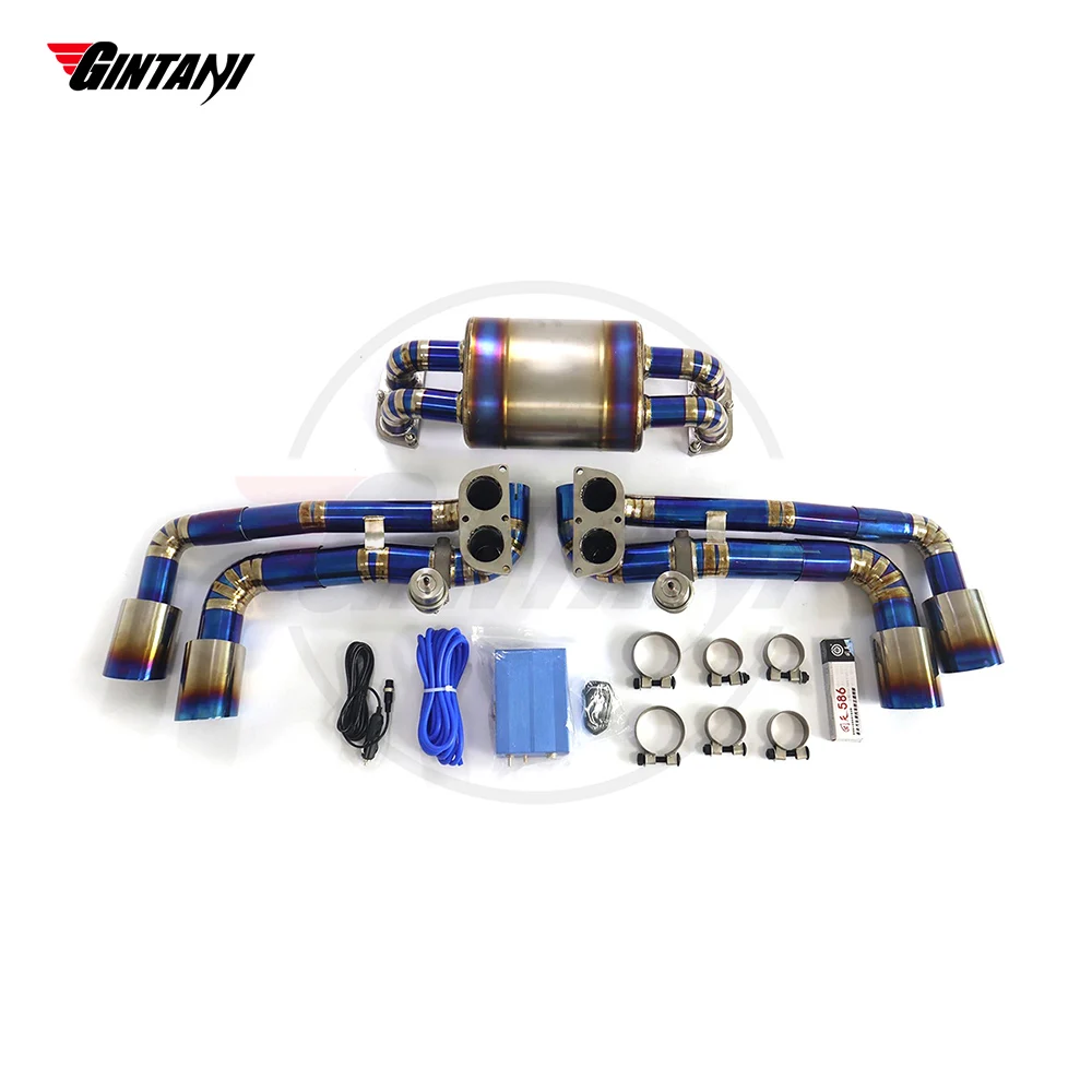 Gintani Titanium Alloy Exhaust Axle-back Pipe with Valve Muffler Sport Exhaust System for Ferrari F430 4.3L 2005-2008