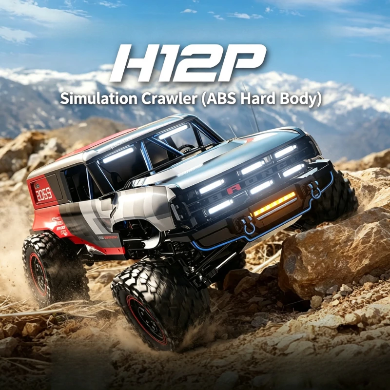 MJX H12P 1/12 Brushless Electric Remote Control Off-Road Car ABS Hard Shell Metal Parts 4WD Remote Control Climbing Car Toy