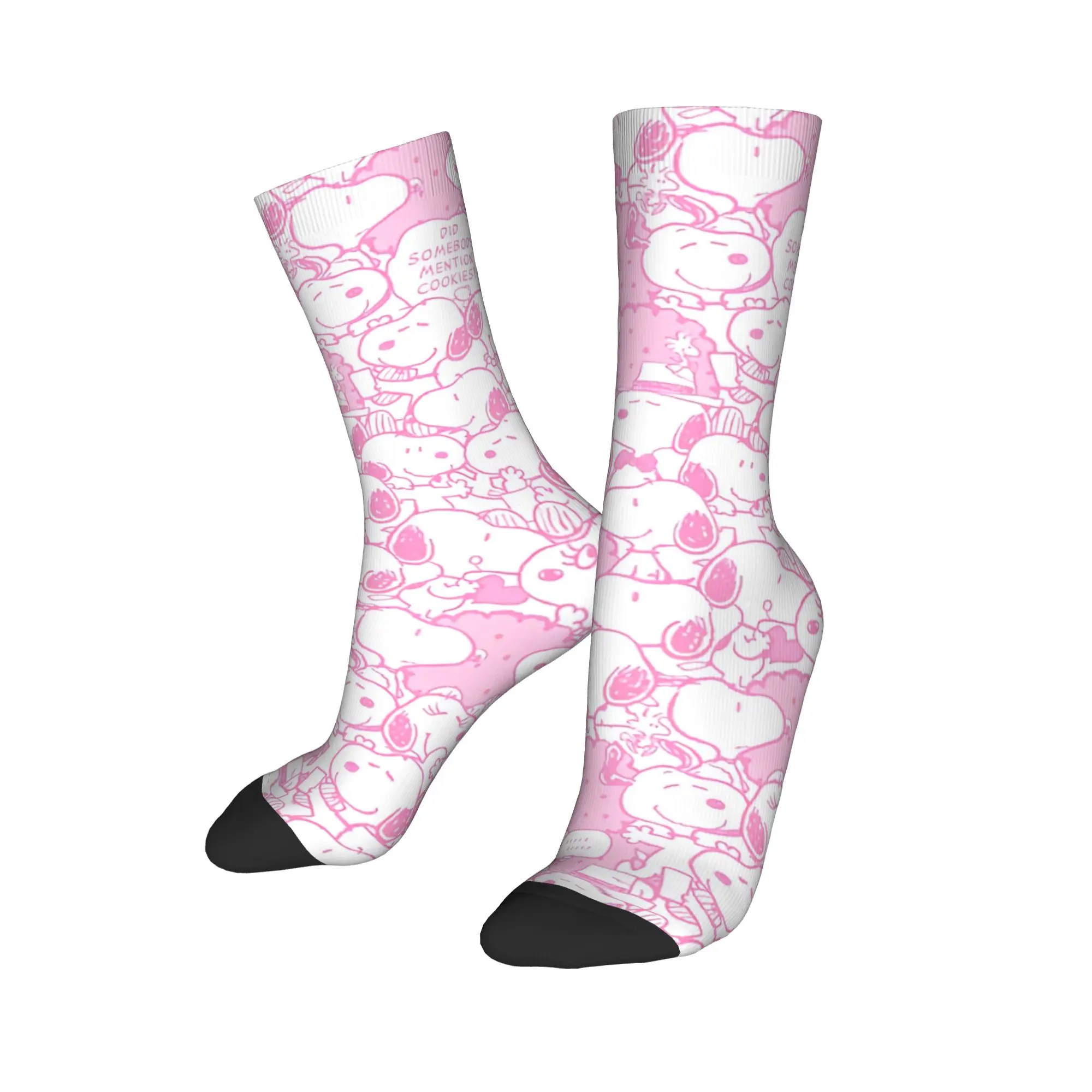Winter Warm Cool Men's Women's Snoopys Cartoon Socks  Sweat Absorbing Skateboard Socks