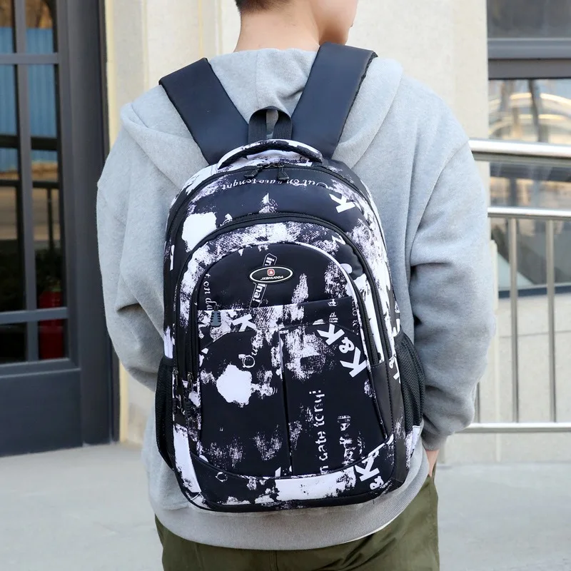 Large Capacity Backpack Fashion Computer Bag Wallets Business Laptop Bag Color Nylon Waterproof  Travel Casual School Backpack