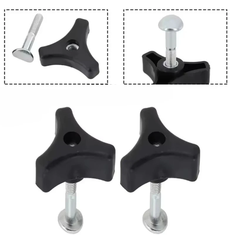 2Pcs Niversal Lawnmower Handle Wing Nut Bolt Set Triangle Tightening Knob Screw Replacement Garden Power Tools Lawn Mower