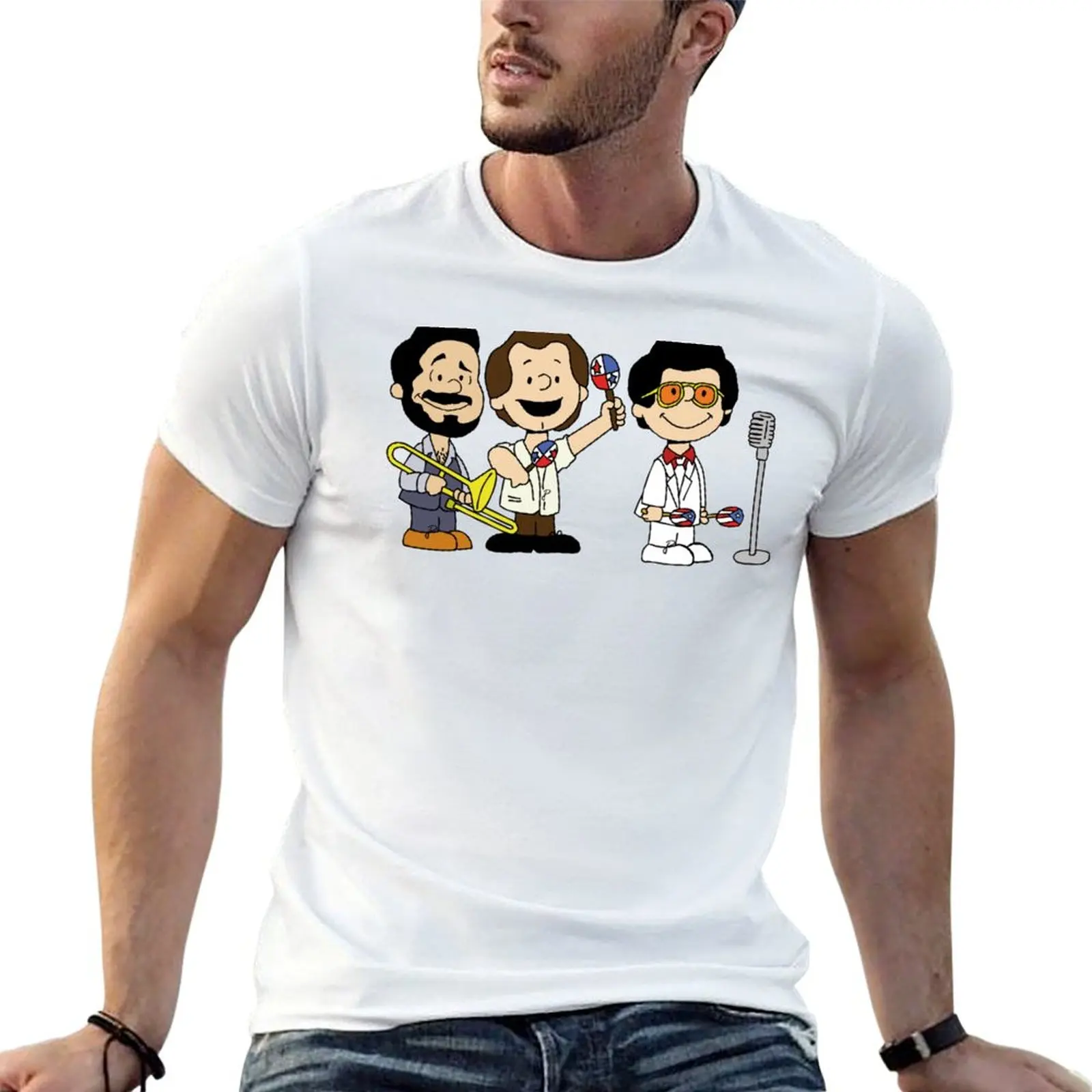 

The hustlers of Salsa. Willie, Ruben & Hector. T-Shirt man t shirt cotton high quality printed t shirts for man T-Shirt