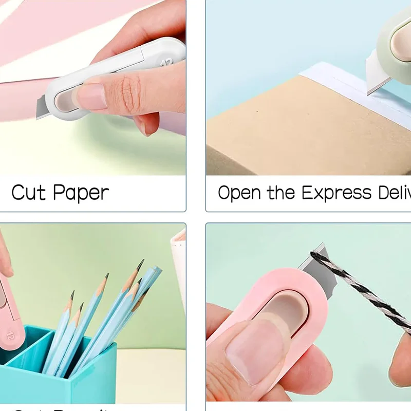 Daily Boxes Envelopes Packages Paper Tapes Cutter Retractable Box Opener Package Opener Easy Slide Retractable Utility Knife