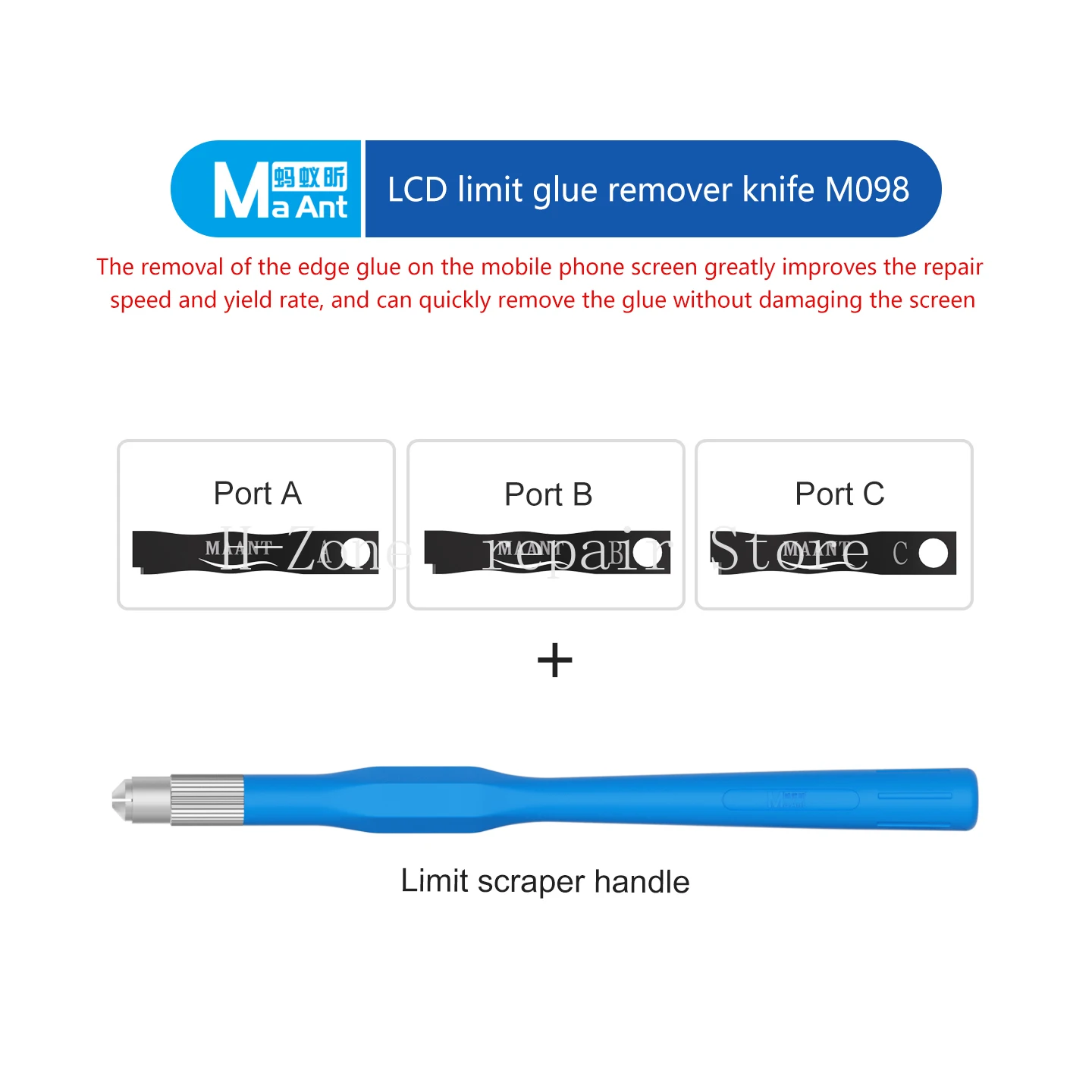 MaAnt M098 limited glue removal blade non-slip metal engraving craft knife mobile phone PCB DIY repair hand tool
