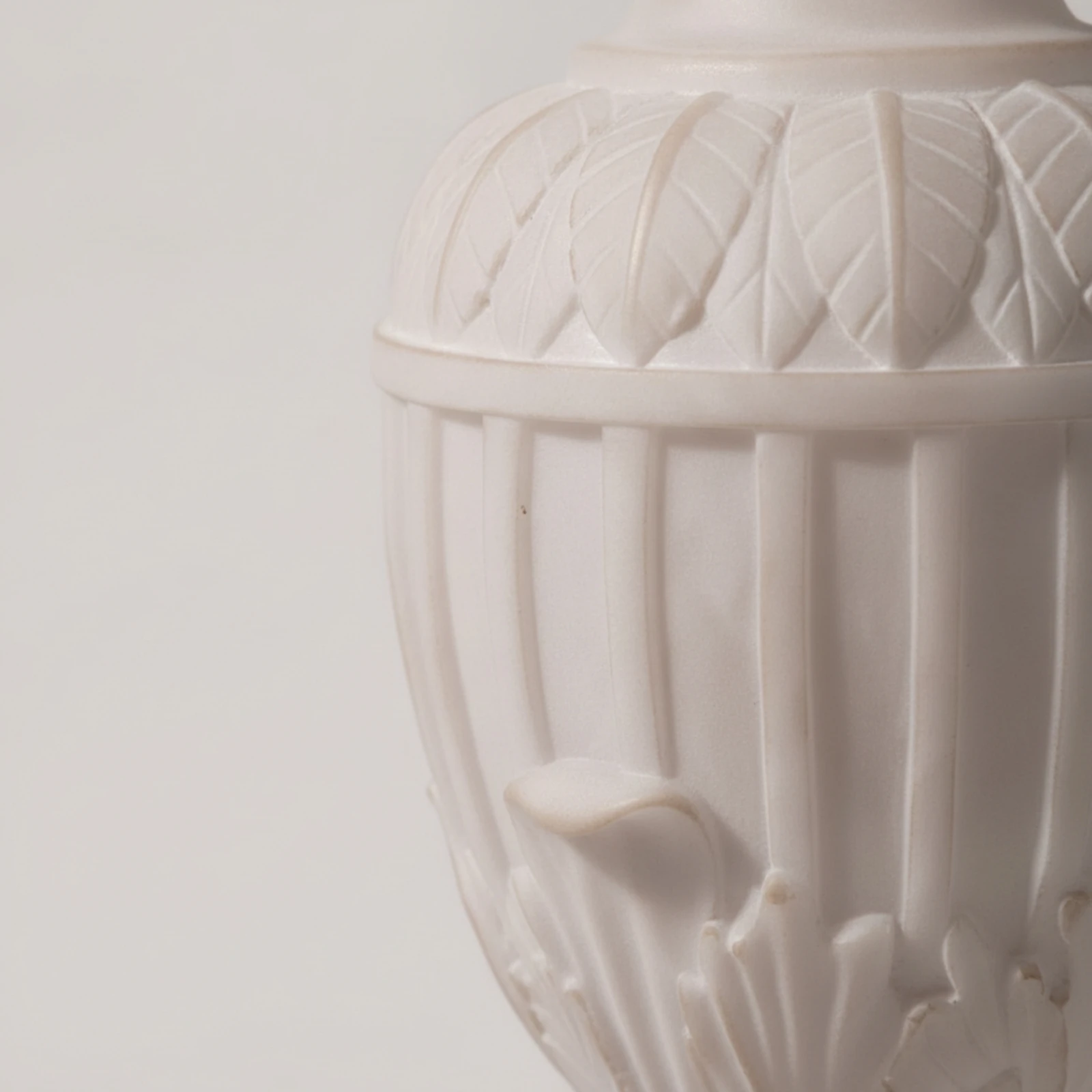 Sculptural Vase Ivory Flower Vase Urn Heavyweight Vessel Decorative for Interior Designers, Mantel, Entryway Table