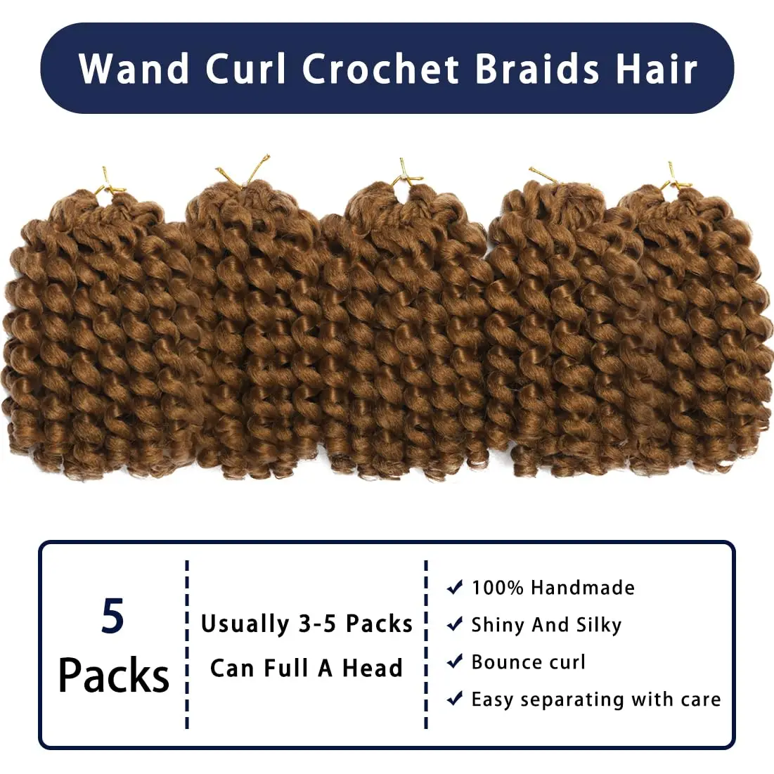Wand Curl Crochet Braids Hair 8 Inch Jamaican Wand Curl Ombre Crochet Hair Jamaican Bounce Curl Hair Colored Crochet Braids Ring