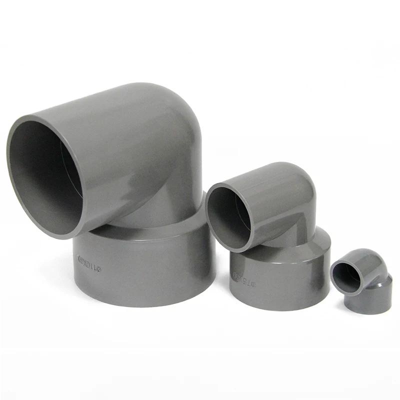 ID 20/25/32/40/50/63/75/90/110mm 90 Degree Elbow Reduce Connector PVC Pipe Fitting Garden Water Fish Tank Connector DIY 3-Color