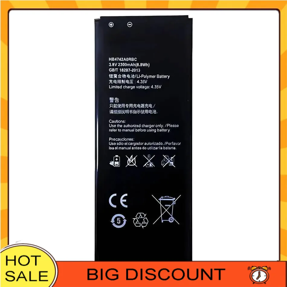 

Mobile Phone Battery HB4742A0RBC HB4742A0RBW 2300Mah For Huawei Honor 3C G730 G740 H30-T00 H30-T10 H30-U10 H30