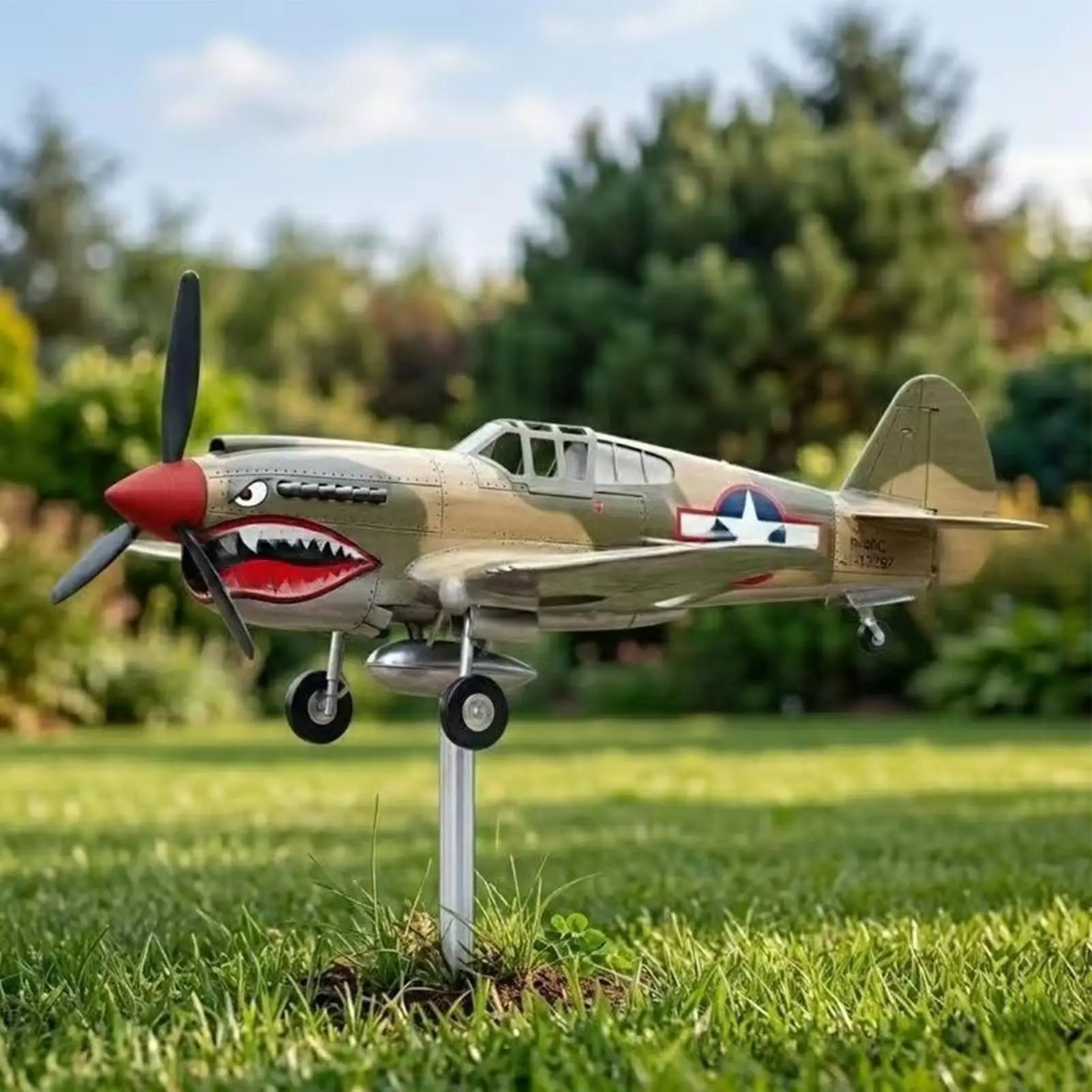 3D Garden Decor Funny  Wind Spinner Plane Metal Airplane Weather Vane Outdoor Roof Wind Direction Indicator Weather Vane - view 5