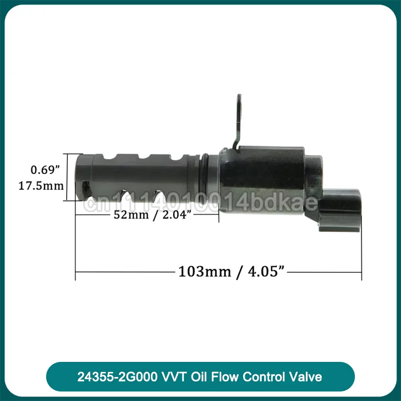 24355-2G000 Oil Flow Control Valve VVT Variable Timing Solenoid for 2006-2015 Applications Engine Vehicle System Auto Accessory