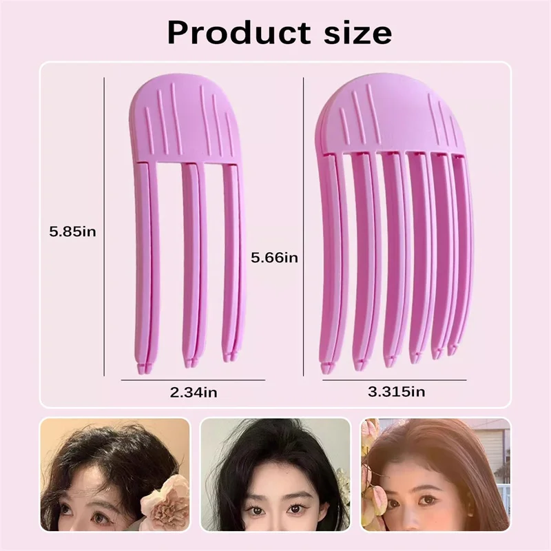 2Pcs Volumizing Hair Clips for Fluffy Bangs No Crease Hair Root Lifting Clips for Natural Puffy Lazy and Seamless Hairstyle