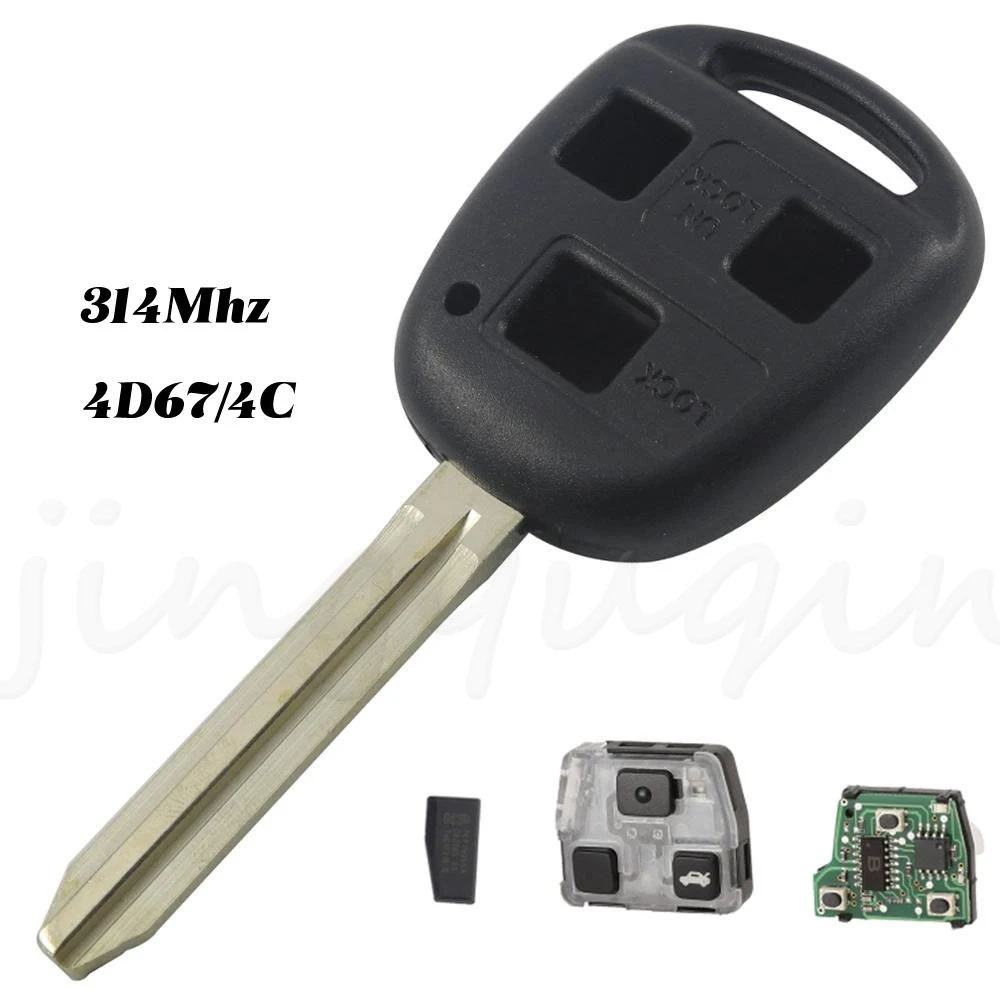 

For Toyota RAV4 Prado Tarago Kluger Avensis for Lexus RX330 RX350 2007-2009 HYQ12BBT chip 4D67 315Mhz remote control key