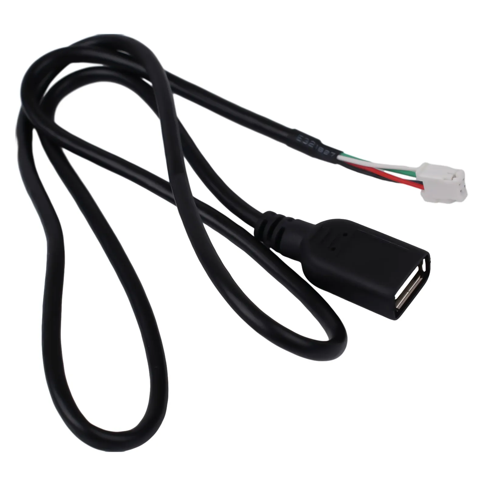 

1pc New 4Pin Connector USB Extension Cable Adapter Black ABS Car Radio Stereo Universal Fit For Most Cars Easy To Use