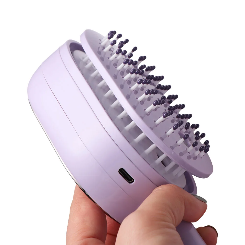 Multi-Function Red Light Spray Massage Comb Anti-Frizz Large Tank Portable Electric Spray Hair Brush Anti-Static One-Key Clean