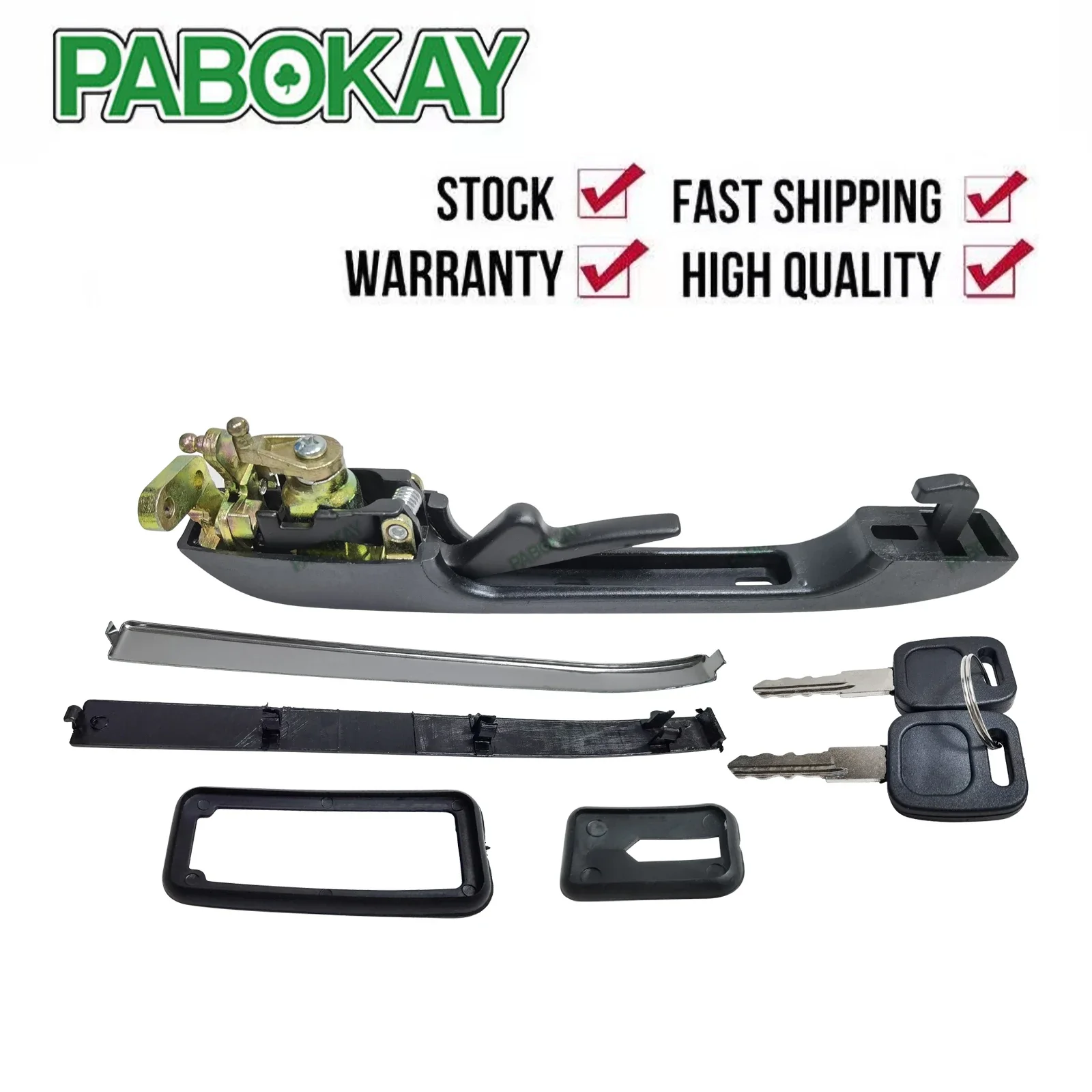 

For AUDI 100 200 C3 82-87 Outer Right Front Door Handle With 2 Keys 55107137GR 443837206B 443837206C