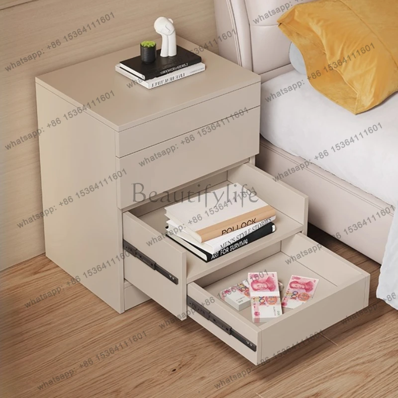 Bedside cabinet home anti-theft safe bedside cabinet bedroom multifunctional hidden storage cabinet home space saving furniture