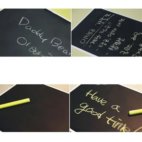 4 pçs 20x30cm a4 quadro adesivo de parede removível quadro negro decalque vara na parede reutilizável adesivo quadro de giz adesivos de papel