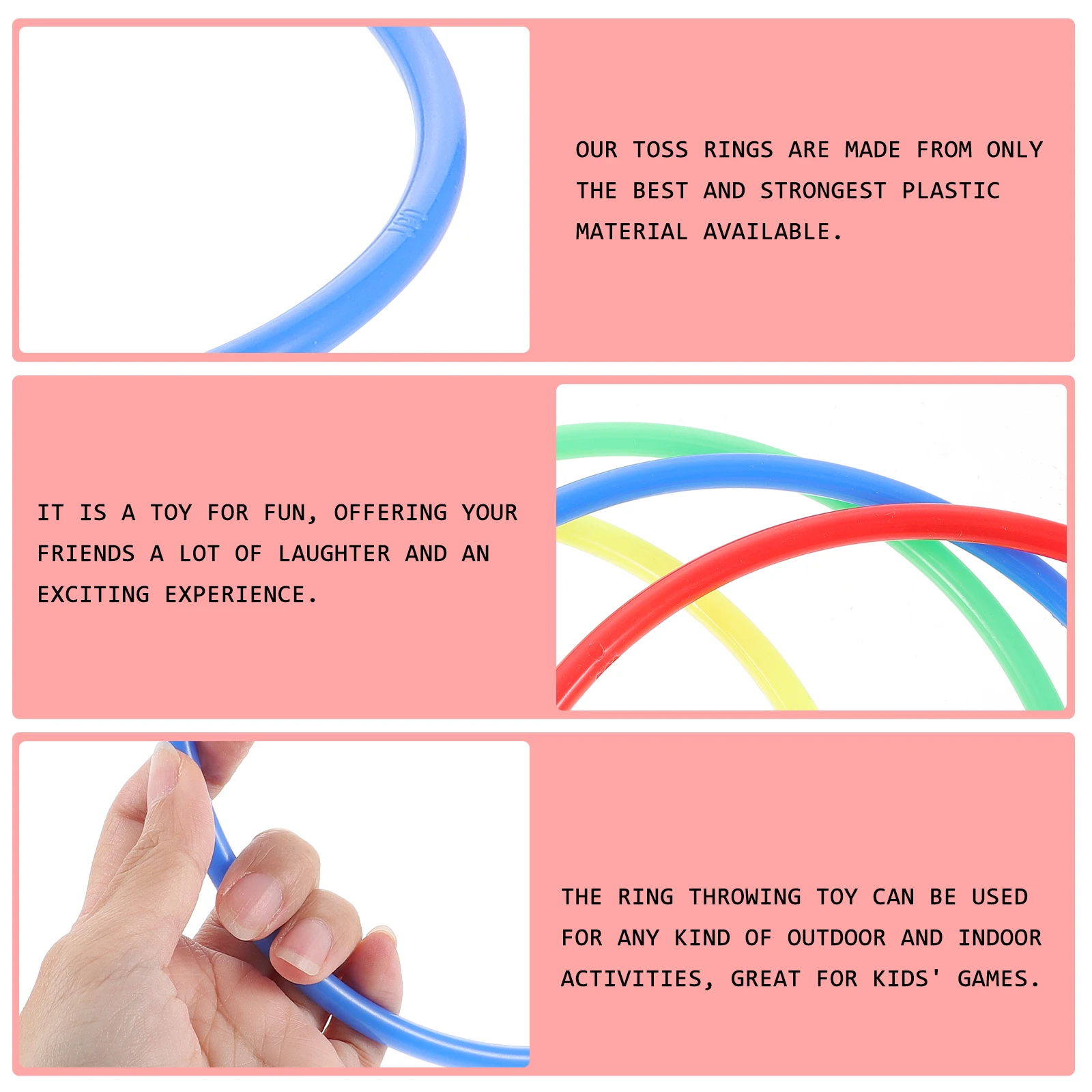 

20 Pcs Thicken Tossing Circles Plastic Rings Toy Circles Plastic Rings Throw Hoops Kids Toy Family Gathering Outdoor Activities