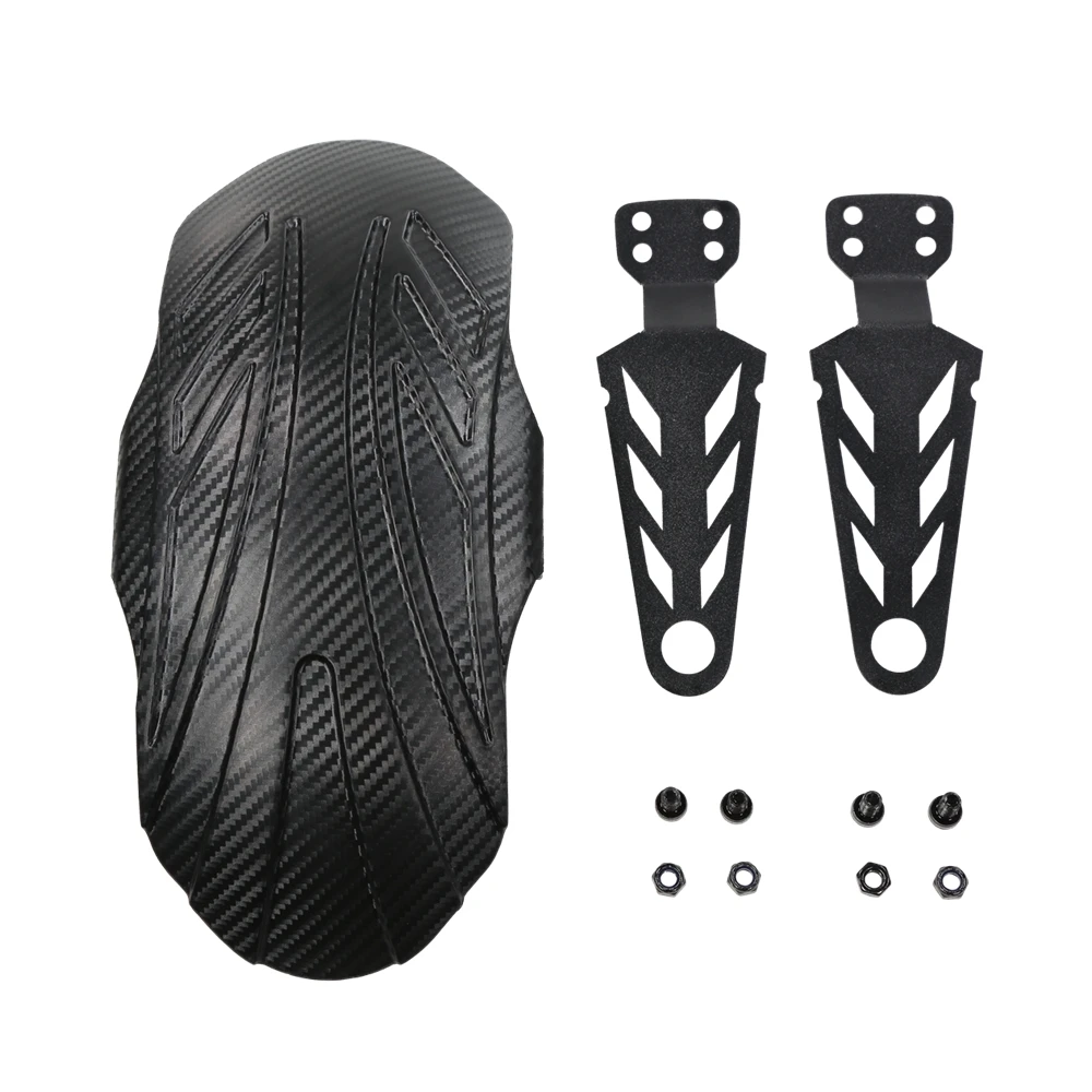 Universal Carbon-Fiber-Pattern Mudguard for VSETT 10+ MUKUTA 10 Plus ZERO 10X KAABO Mantis 10-Inch Electric Scooter Fender Wing