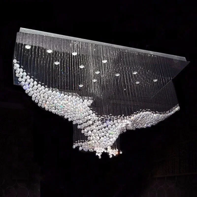 

Ceiling Lamp Eagles Design Crystal Chandelier LightHall Cristal Lamp Home Lighting for hotel villa