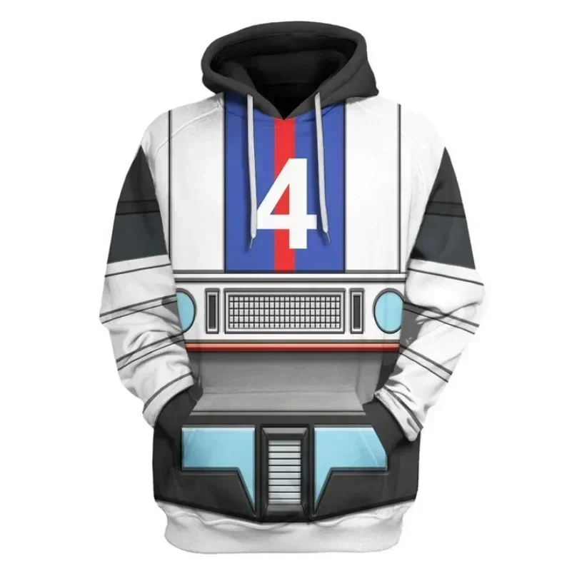 Die neue Herbst-/Winterkollektion 2026 der Marke Bandai umfasst ein stilvolles Kapuzen-Sweatshirt für Herren, das von Transformers inspiriert ist. – Detail 7