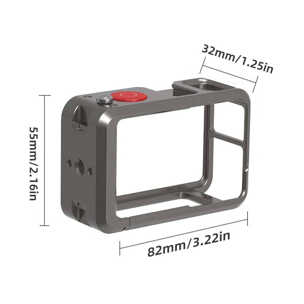 قفص الكاميرا لـ DJI Action 5Pro /4 /3 إطار حماية ملحق إطار معدني خفيف للغاية/حامل محول مغناطيسي سريع التحرير
