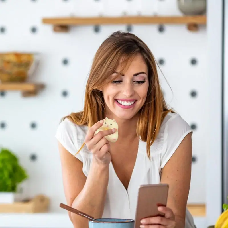 フィジェット スクイーズ おもちゃ ハムスター ソフト アニマル ハムスター スクイーズ 感覚玩具 伸縮性のあるピンチ緩和 フィジェット 男の子 女の子 子供 ティーン用