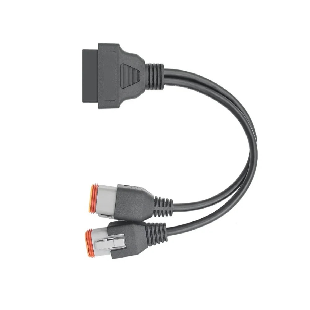 For Motorcycle Diagnostics BLACK 4 6 Pin Connector 2-in-1 Design ABS Material Construction Aging Resistant Build