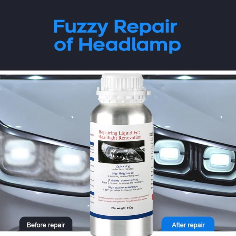 800ML Car Headlights Restoration Liquid Polymer For Headlight Polishing Repair Evaporator Liquid Fumigation Varnish Car Products
