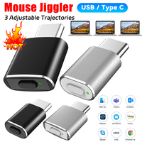 USB C Mouse Jiggler Undetectable Automatic Mover USB Port Shaker Wiggler for Laptop Keeps Computer Awake Simulate Mouse Movement