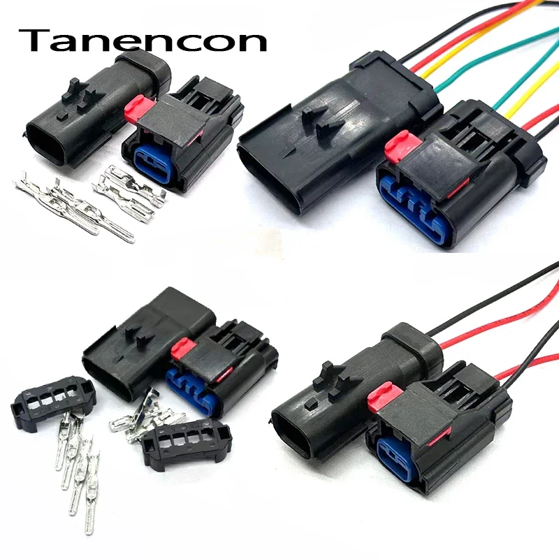 1 Set 2/4 Pin 2.8mm Female Phase Sensor 54200206 54200210 54200409 54200413 Auto Light Plug Lamp Connector for Cummins Mercedes