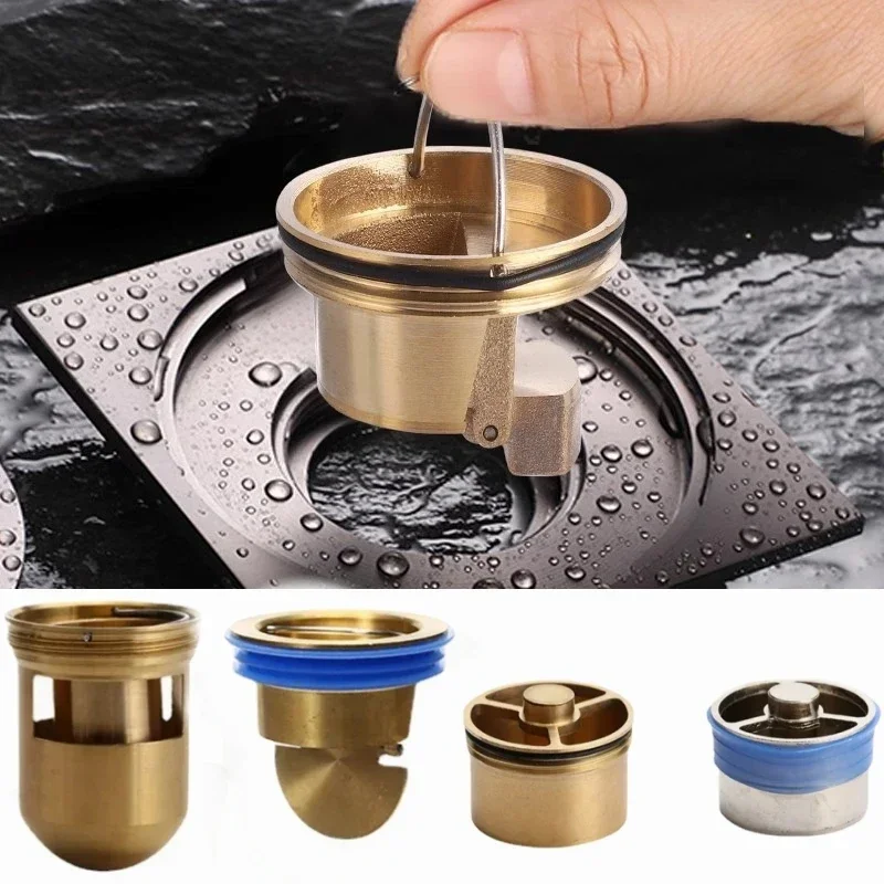 Water Drain Filter All-copper Floor Drain Core Shower Sewer Strainer Plug Trap Insectproof Anti-odor Stopper Bathroom Accessory