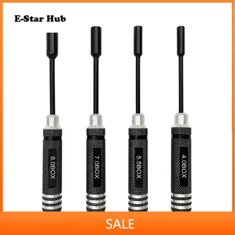 4Pcs RC Metal Hex NUT Key Socket Screw Driver Wrench 4.0mm 5.5mm 7.0mm 8.0mm 80213 Tool Kit Buggy Truck Truggy  Car