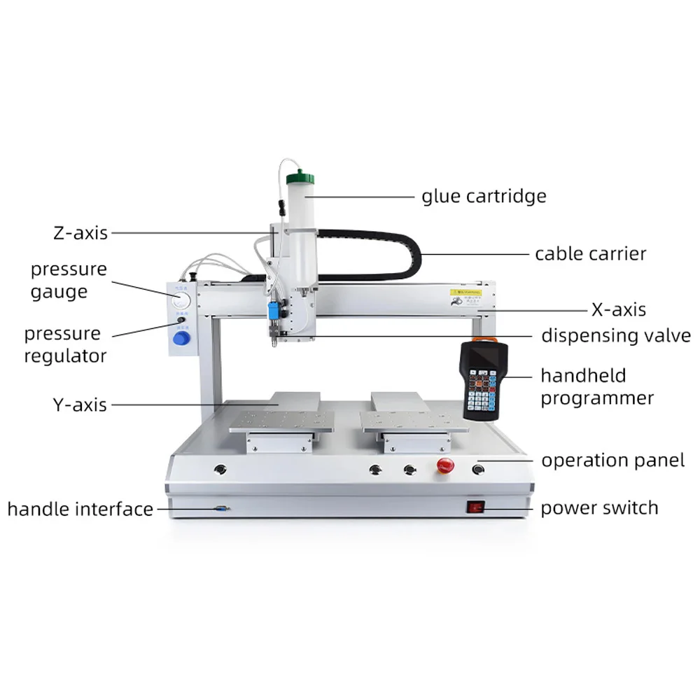 Automatic Liquid Glue Dispenser Three Axis CNC Robot Solder Paste Dispensing System