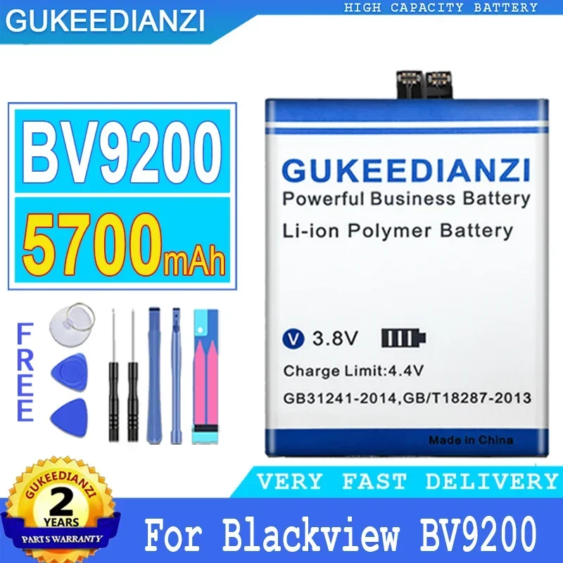 High Capacity GUKEEDIANZI Battery Li556578JLY 5700mAh For Blackview BV9200