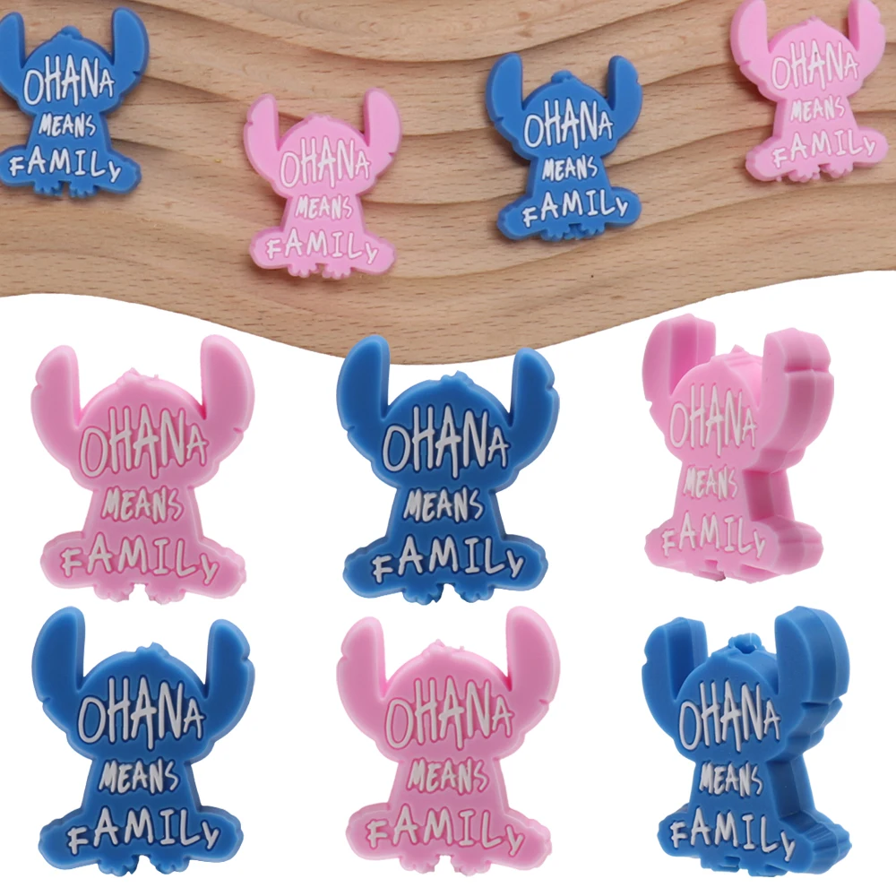 6pcs Family Animal Focal Silicone Beads set for DIY pen Keychain Bag pendants Bracelet Necklace Crafting silicone Focal Beads