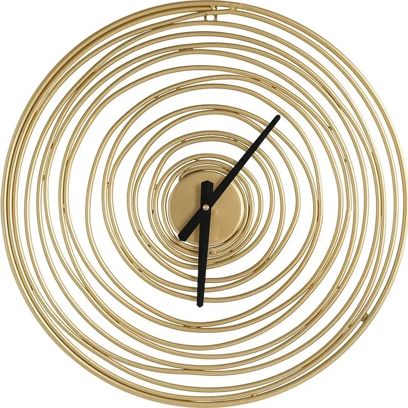 Wall Clock Metal Silent Pointer Clocks Bedroom Living Room Study Stylish Clock Decoration