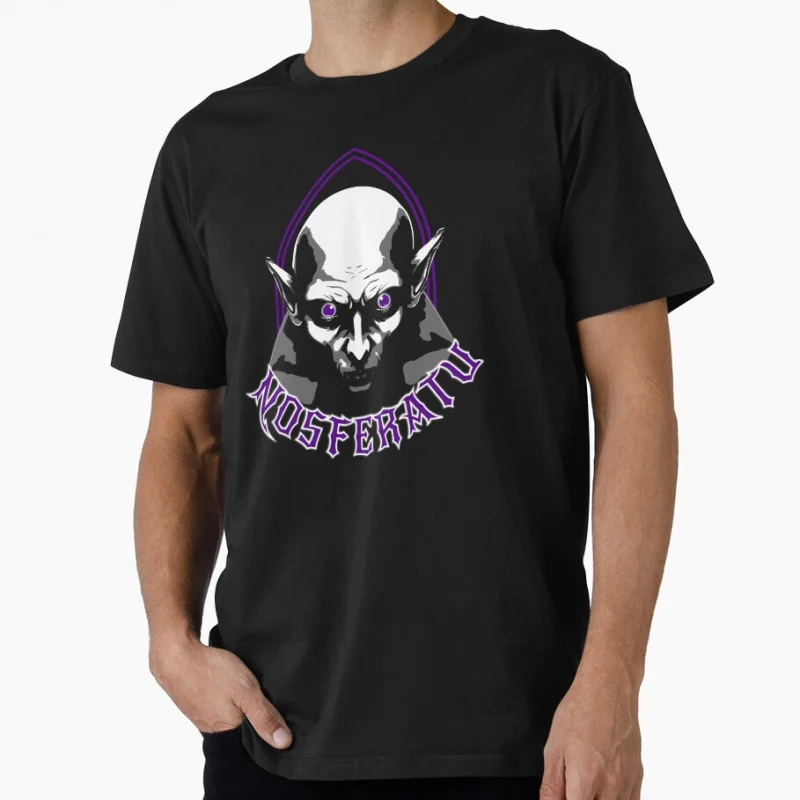 

thirsting for blood Gothic Horror movie Nosferatu Vampire Scary Halloween Gift T shirt Large size Tops 100% cotton printed tee